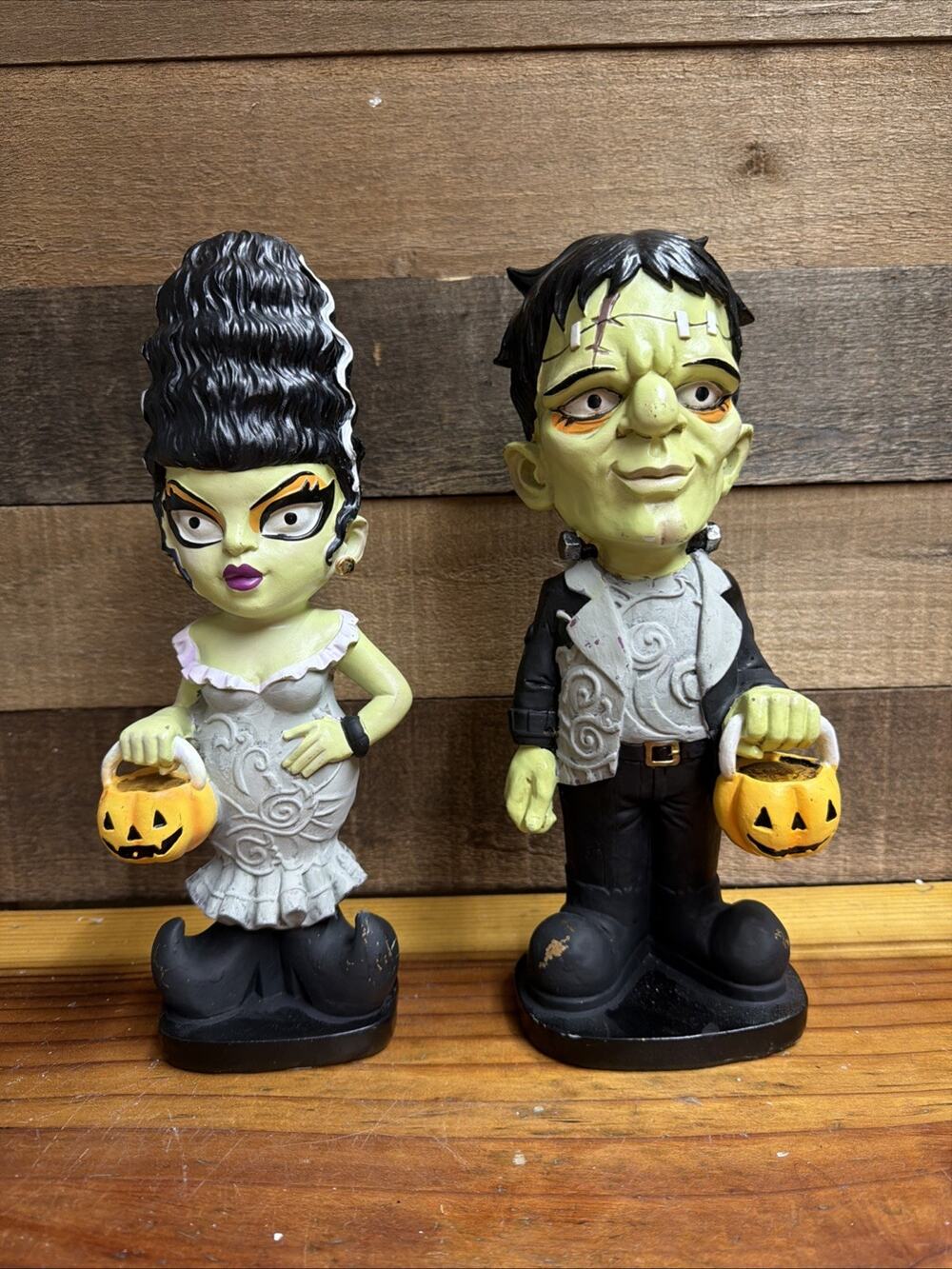 Halloween Frankenstein and his Bride Set Sweet Street 12” Rare -flaw